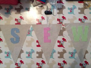 letters on fabric ready to sew