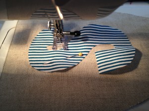 Sewing the S on