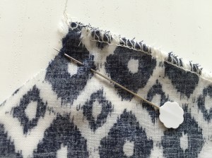 Sleeve neckline of sewing pattern