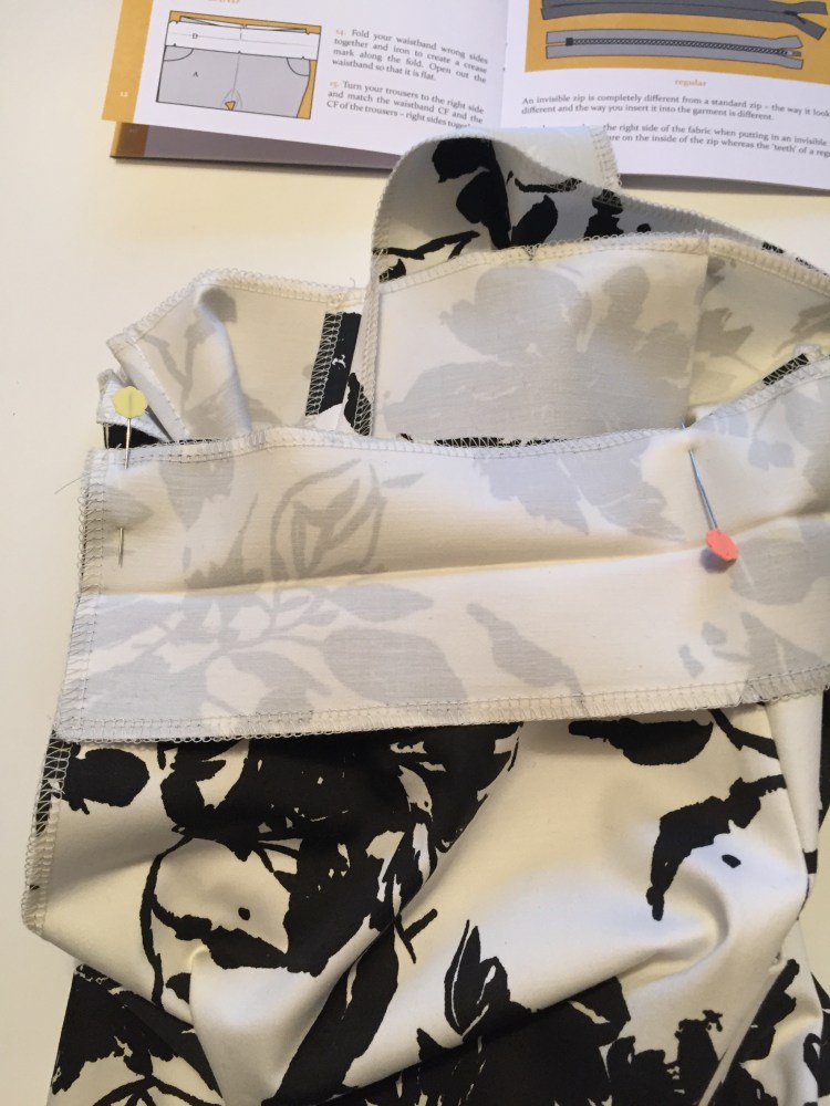 Attaching the waistband