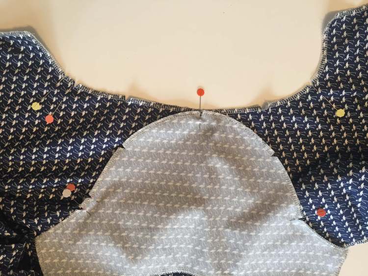 Attaching the sleeves to the bodice