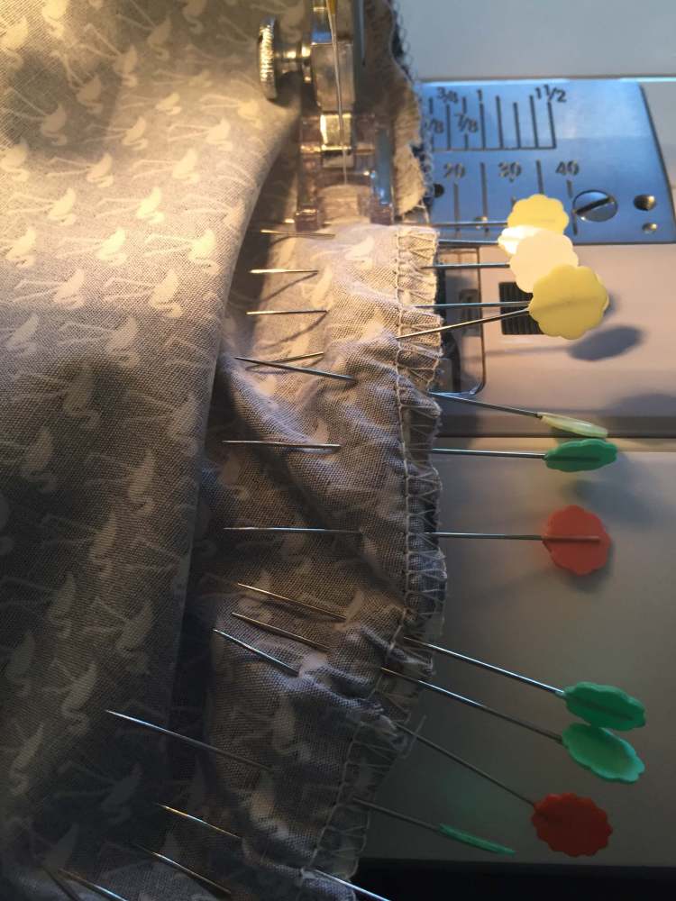 Attaching the sleeves to the bodice