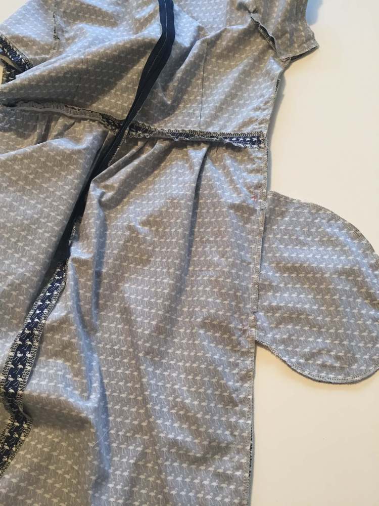 Sewing the side seams of the Day Dress