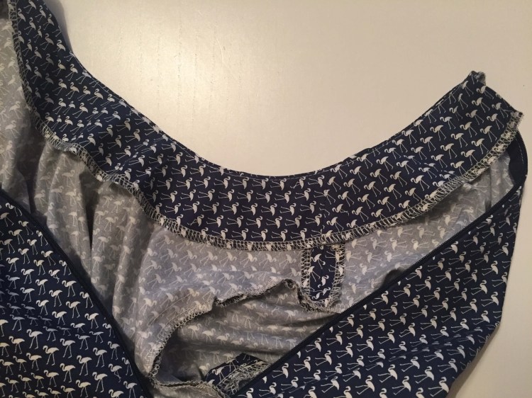 Understitching the neckline