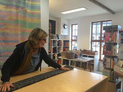 Set in the gorgeous countryside, Backstitch is the kind of shop you could spend hours in browsing and browsing. However, I had my husband and son with me and we were en-route to a day out in Cambridge.. time was not on my side! I whisked in and ran around like a lunatic, touching as many fabrics as I could!